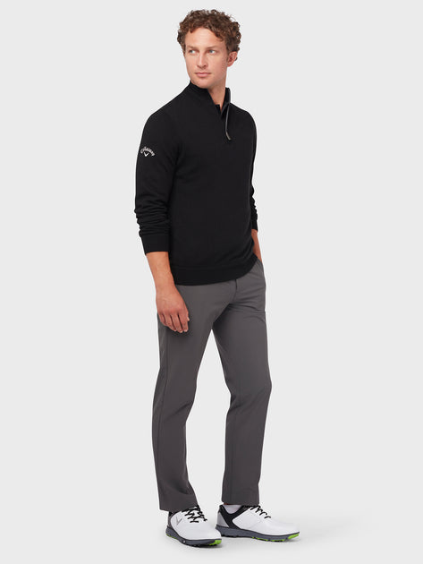 Windstopper Quarter Zipped Sweater In Black Ink Callaway Apparel